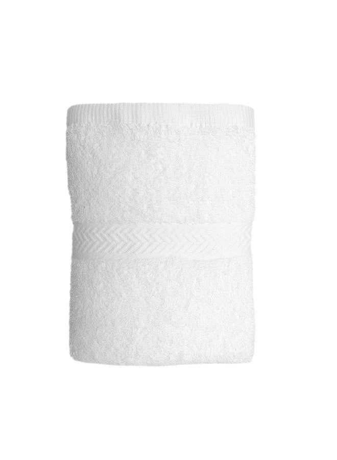 RISHAHOME 2-Piece Cotton Bath Towel Set White 70x140cm  - Image 3