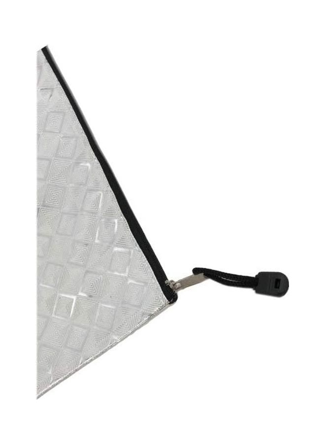 12-Piece Waterproof B5 Zipper File Bags Silver - Image 3