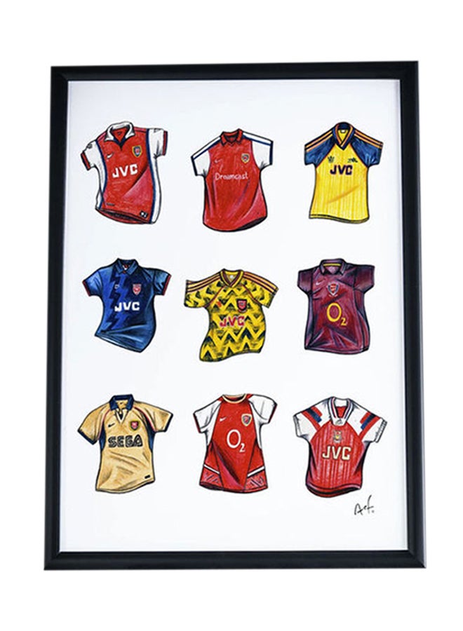 Boomah Accessories Arsenal Classic Jersey Poster With Frame Multicolour 50x40cm