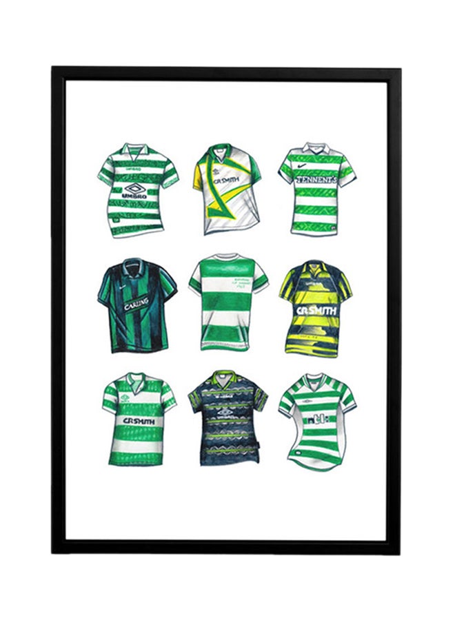 Celtic F.C. Classic Jersey Poster With Frame Multicolour 30x40cm
