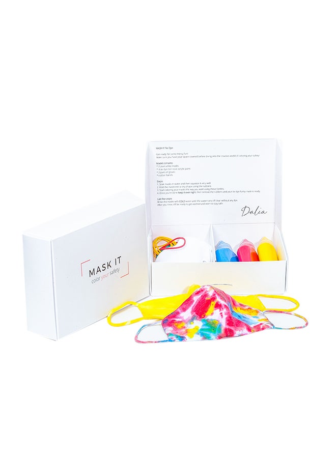 Tie Dye Face Mask Kit Multicolour  - Image 1