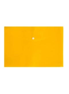 Generic 12-Piece A4 File Envelope with Snap Button Closure Yellow  - Image 1