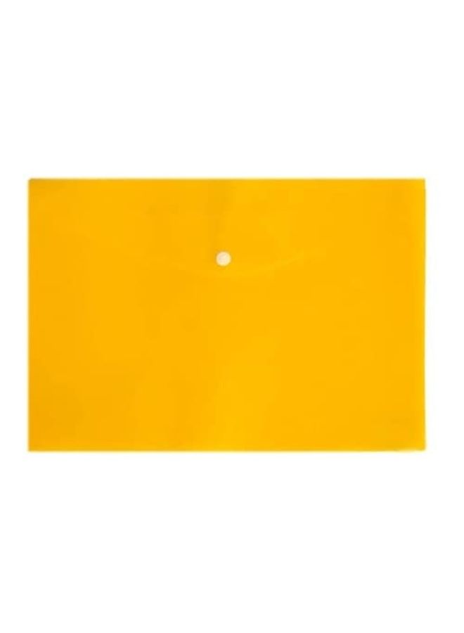 12-Piece A4 File Envelope with Snap Button Closure Yellow - Image 1