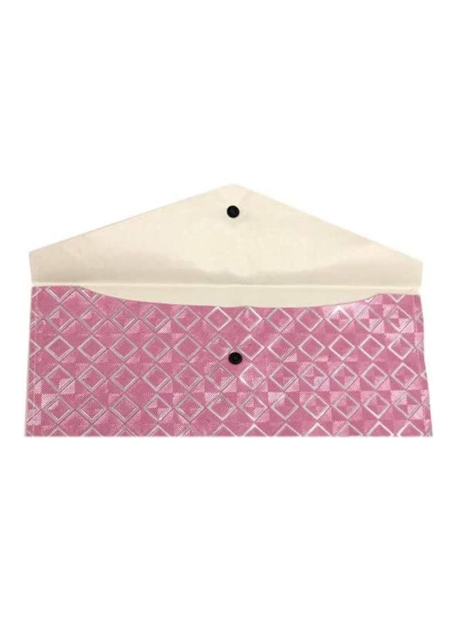 Generic 12-Piece A4 Snap Button Waterproof Fabric File Bags Pink  - Image 2