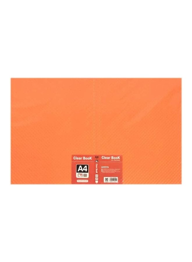 A4 Folder File Clear Display Book Orange - Image 2