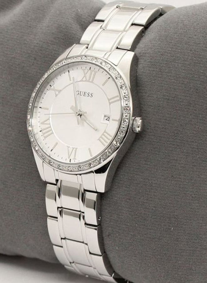 جس ساعة يد غرينتش بعقارب وسوار من الإستانلس ستيل طراز W0985L1 للنساء - Image 5