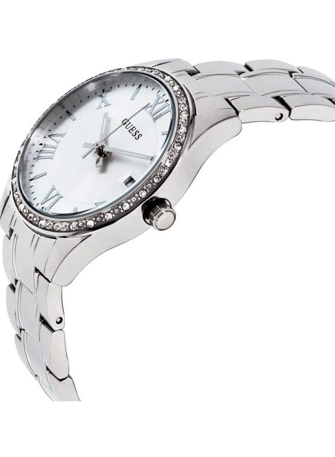 جس ساعة يد غرينتش بعقارب وسوار من الإستانلس ستيل طراز W0985L1 للنساء - Image 4