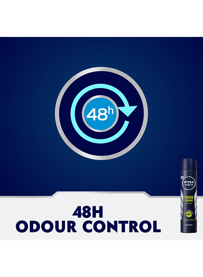 Nivea Fresh Power Deodorant Spray For Men 200ml - Image 4