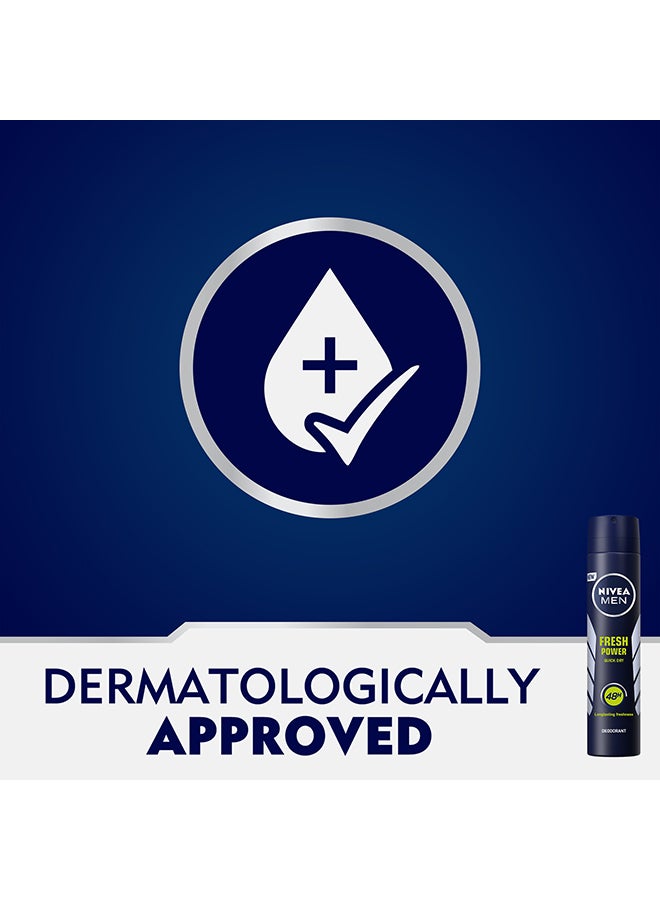 Nivea Fresh Power Deodorant Spray For Men 200ml - Image 5