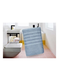 Generic Textured Cotton Bath Sheet Grey 80x160cm  - Image 2