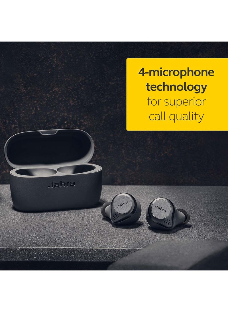 Jabra - Elite Active 75t Earbuds – Active Noise Cancelling True Wireless Sports Earphones with Long Battery Life for Calls and Music – Titanium Black - Image 1