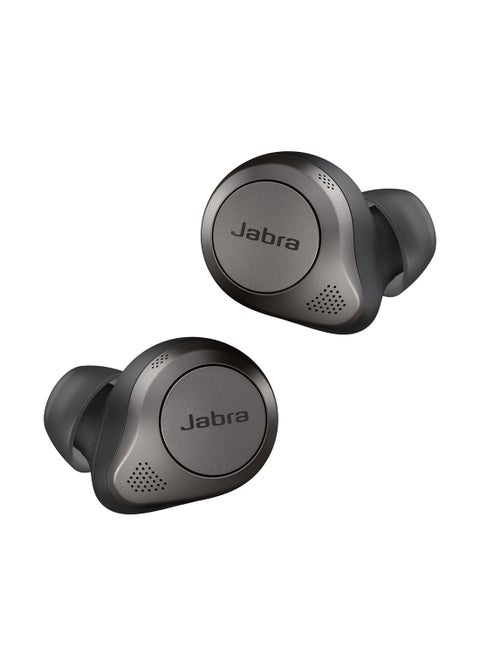 Elite 85t True Wireless Earbuds - Advanced Active Noise Cancellation with Long Battery Life and Powerful Speakers - Wireless Charging Case Titanium Black