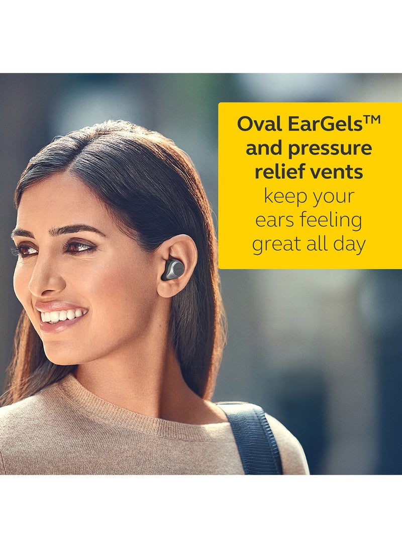 Elite 85t True Wireless Earbuds - Advanced Active Noise Cancellation with Long Battery Life and Powerful Speakers - Wireless Charging Case Titanium Black