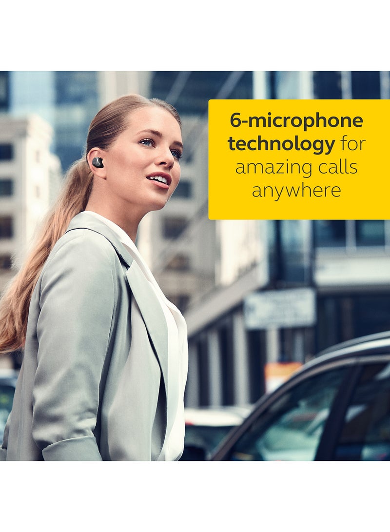 Elite 85t True Wireless Earbuds - Advanced Active Noise Cancellation with Long Battery Life and Powerful Speakers - Wireless Charging Case Titanium Black