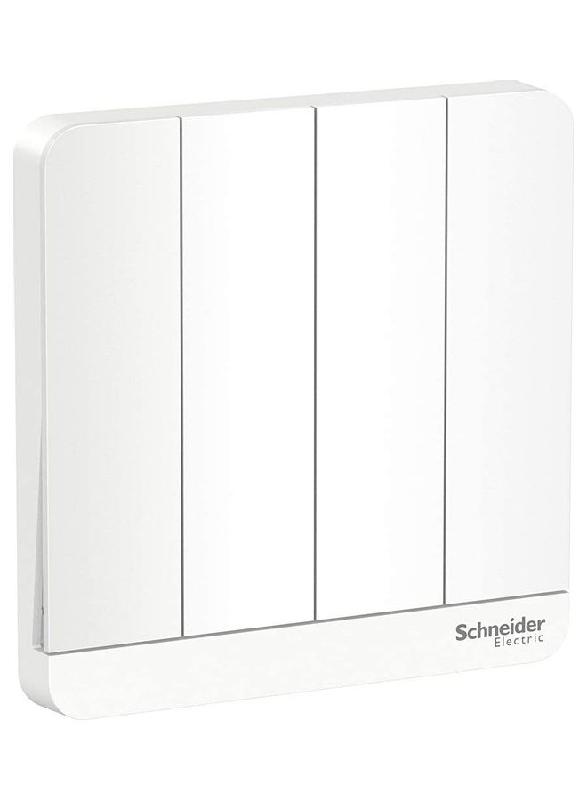 Schneider Avatar On One Gang Two Way Switch Wall Plate White
