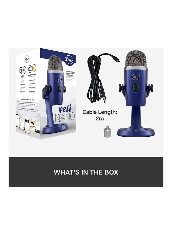 بلو - مايكروفون نانو بريميوم بمنفذ USB للتسجيل أزرق فيفيد - Image 1