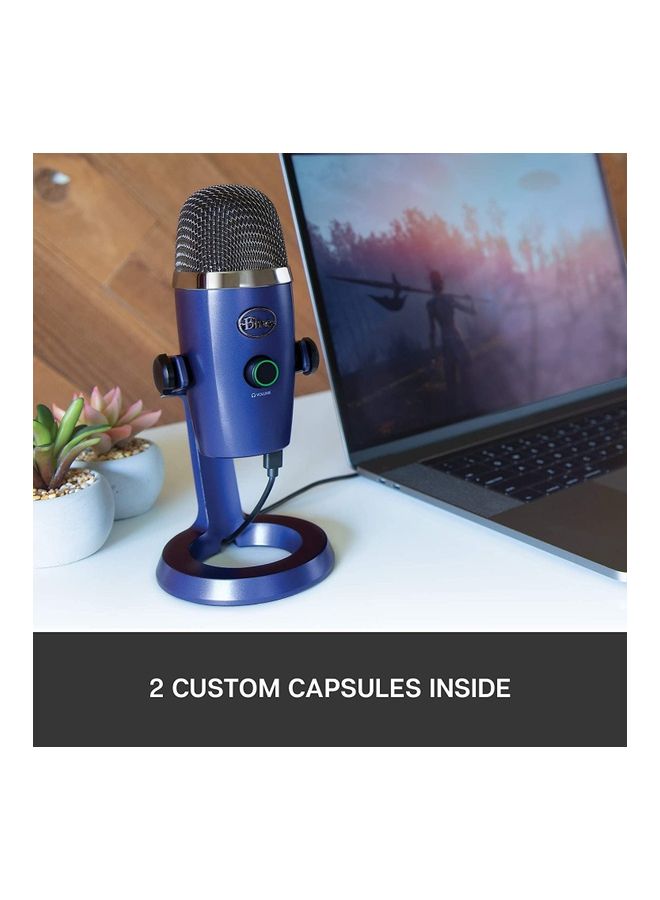 بلو - مايكروفون نانو بريميوم بمنفذ USB للتسجيل أزرق فيفيد - Image 1