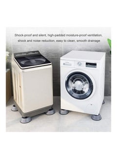 Generic 8-Piece Washing Machine Foot Pad Grey/Black 4 x 5cm  - Image 2
