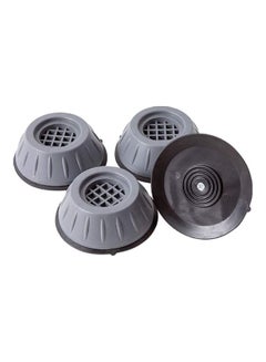 4-Piece Washing Machine Foot Pads Grey 4 x 5cm