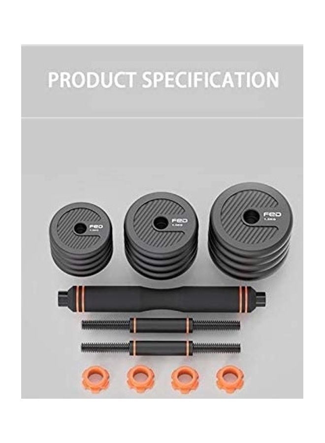 2 In 1 Barbell And Dumbbell Set Removable 15kg 15kg - Image 2