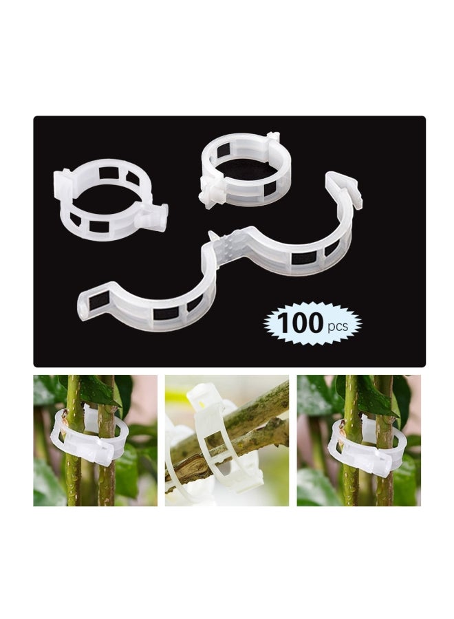 مشابك لدعم النباتات من 100 قطعة أبيض  - Image 5