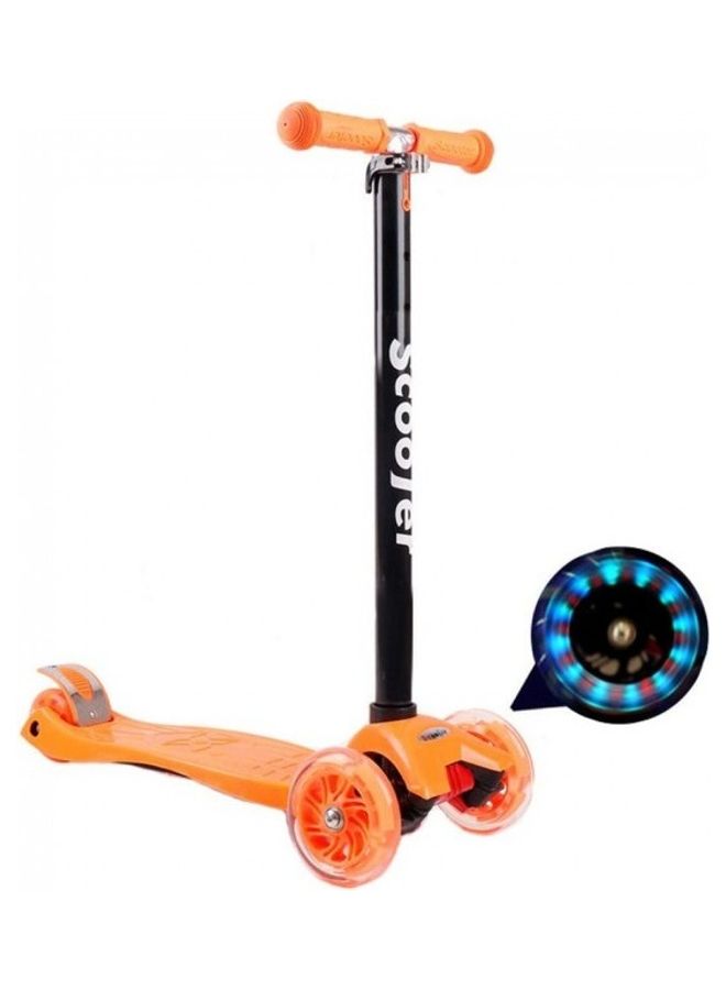 سكوتر للأطفال مزود بعدد 3 عجلات - بلون برتقالي متعدد الألوان - Image 1