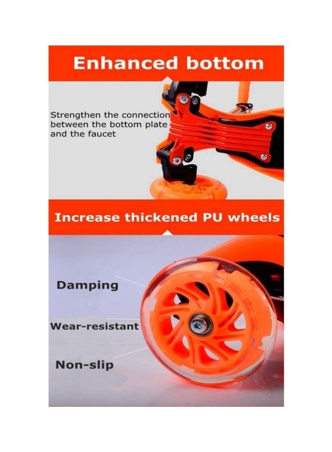 سكوتر للأطفال مزود بعدد 3 عجلات - بلون برتقالي متعدد الألوان - Image 2