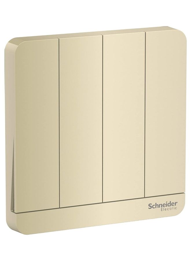 Schneider AvatarOn One Gang Two Way Switch Wall Plate Gold