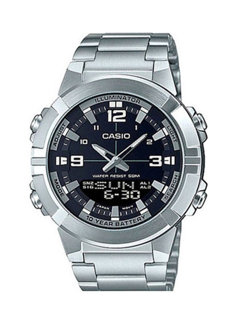 Men's Analog Wrist Watch AMW-870D-1AVDF - 44 mm -Silver