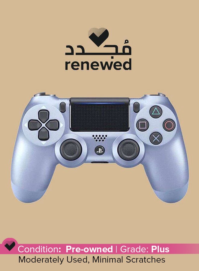 Sony Renewed - DualShock 4 Wireless Controller For PlayStation 4 - Titanium Blue - Image 1