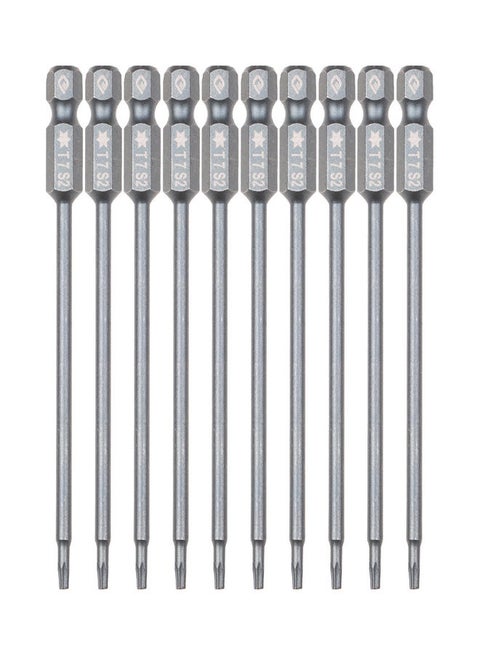 10-Piece Security Torx Bit Set Grey