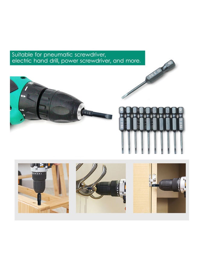 Generic 10-Piece Electric Screwdriver Bit Set Grey  - Image 4