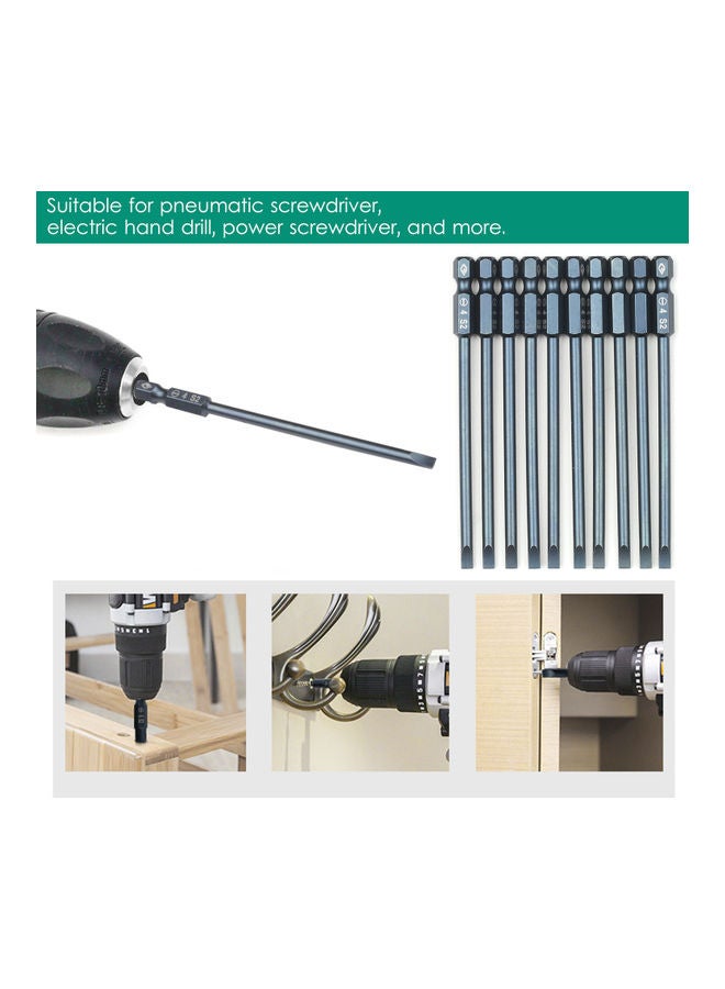 Generic 10-Piece Electric Screwdriver Bit Set Grey  - Image 3