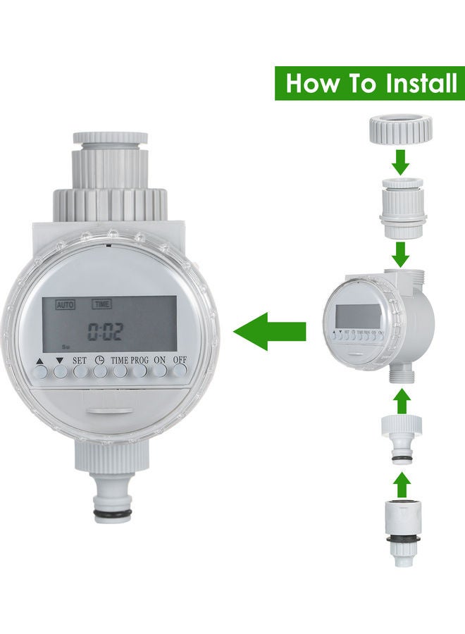 KKmoon Solar Powered Water Irrigation Timer Grey - Image 2