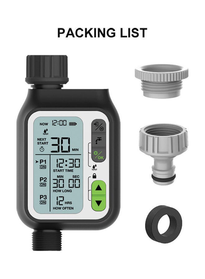 كيه كيه مون جهاز تحكم بتوقيت الري التلقائي أسود/ رمادي - Image 2