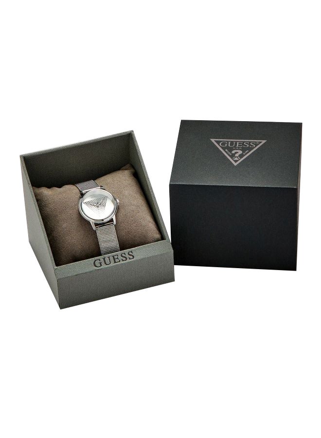 جس ساعة يد مايكرو إمبرينت بعقارب مقاومة للماء طراز GW0106L1 - 28 مم - فضي للنساء - Image 4