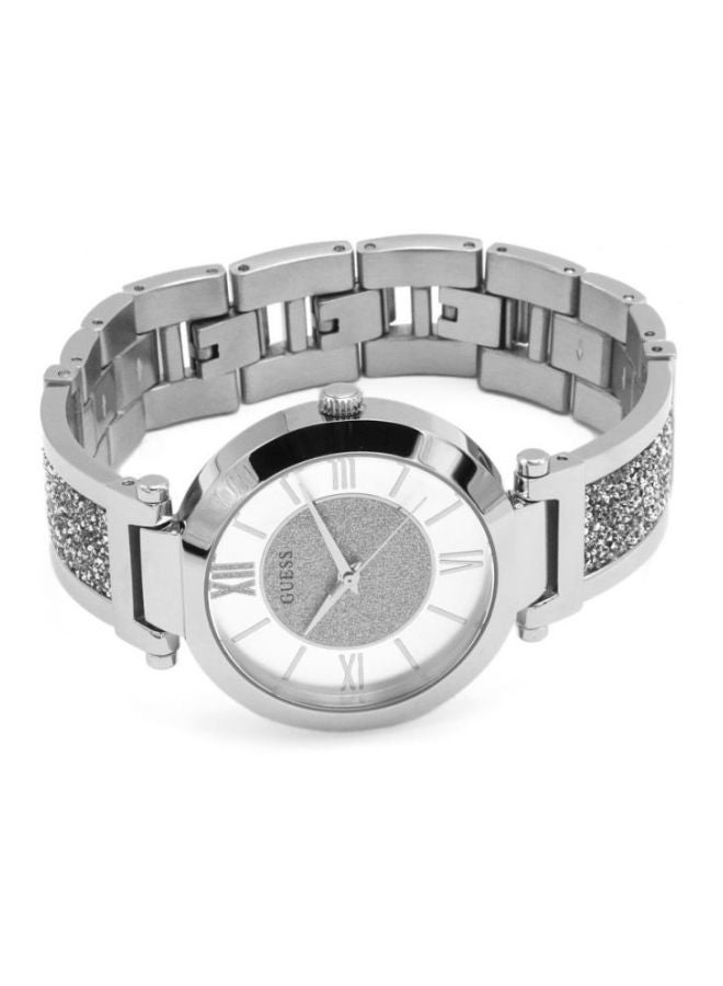 جس ساعة يد بعقارب وسوار من الإستانلس ستيل طراز W1288L1 - قياس 37 مم - لون فضي للنساء - Image 5