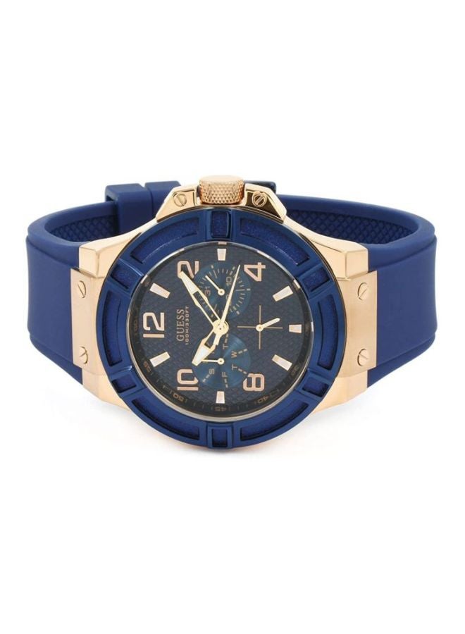 GUESS - Men's Rigor Analog Watch W0247G3 - 36 mm - Blue - Image 1