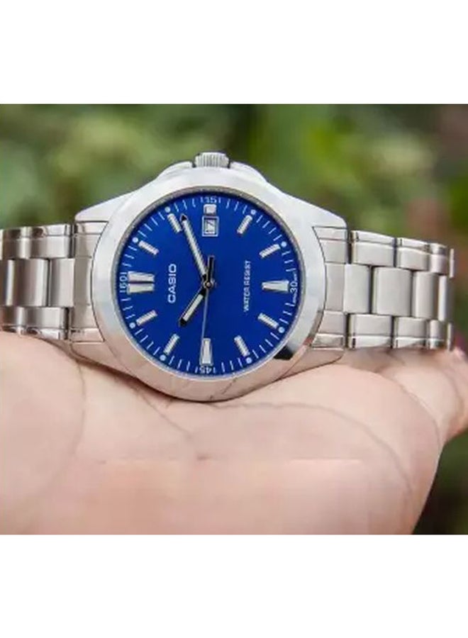 Men's Water Resistant Analog Watch MTP-1215A-2A2DF - 43 mm - Silver