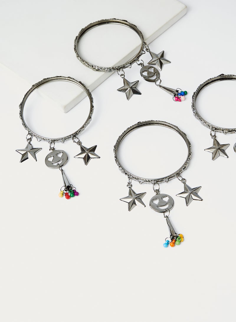 Rosh 2 Pairs Of Charm Bangles  - Image 4