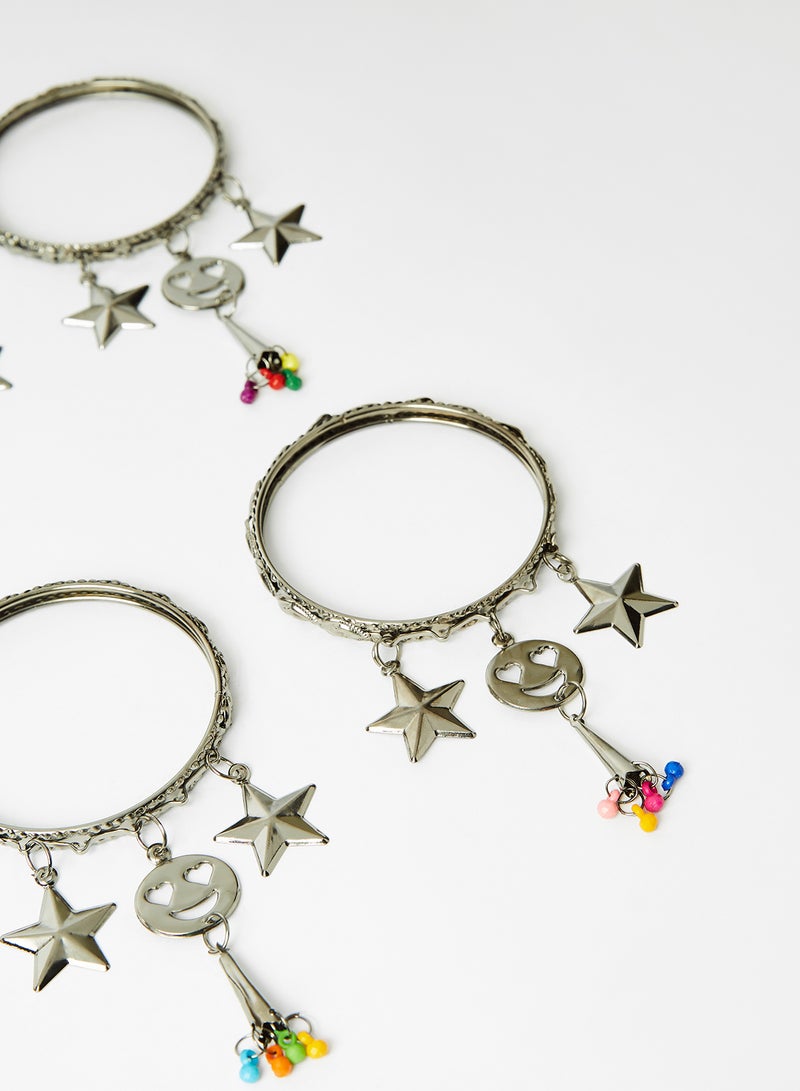 Rosh 2 Pairs Of Charm Bangles  - Image 2