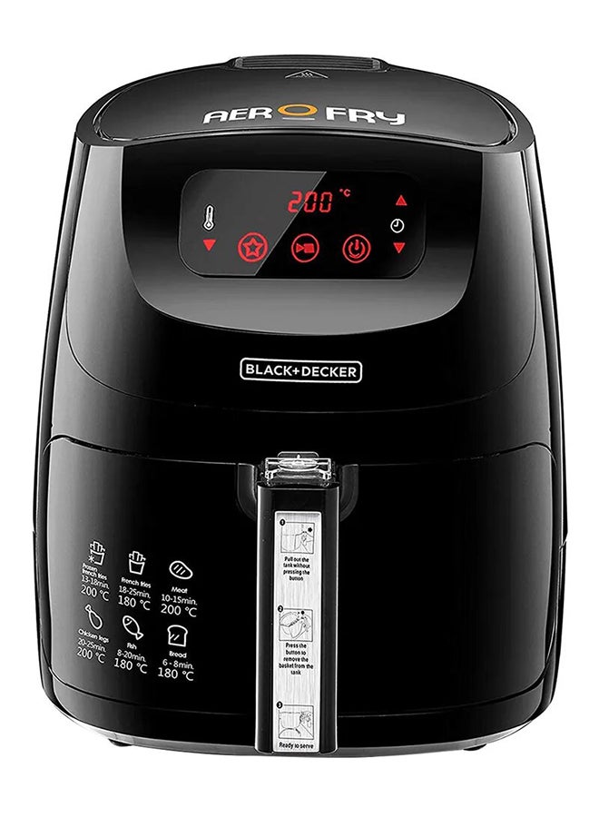 BLACK+DECKER - XL Digital Air Fryer With Rapid Hot Air Convection Technology For Frying, Grilling, Broiling, Roasting, and Baking 1.2KG/ 5.0 L 1500.0 W AF600-B5 Black - Image 1