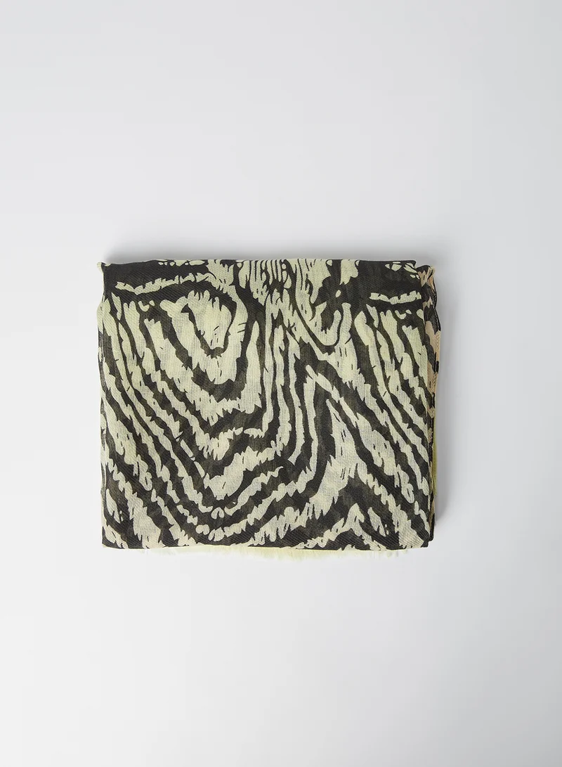 PIECES Zebra Print Scarf Multicolor