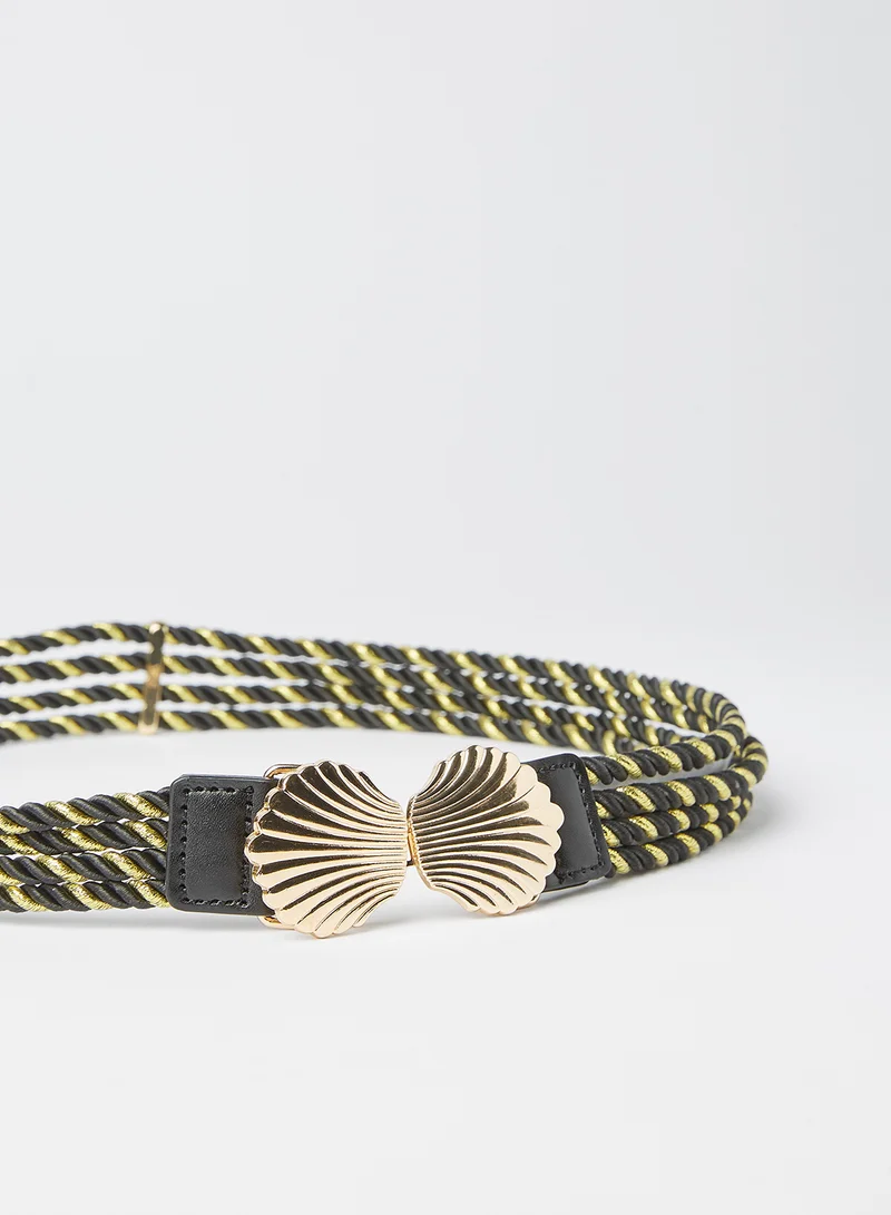 PIECES Pctinsa Rope Waist Belt Black