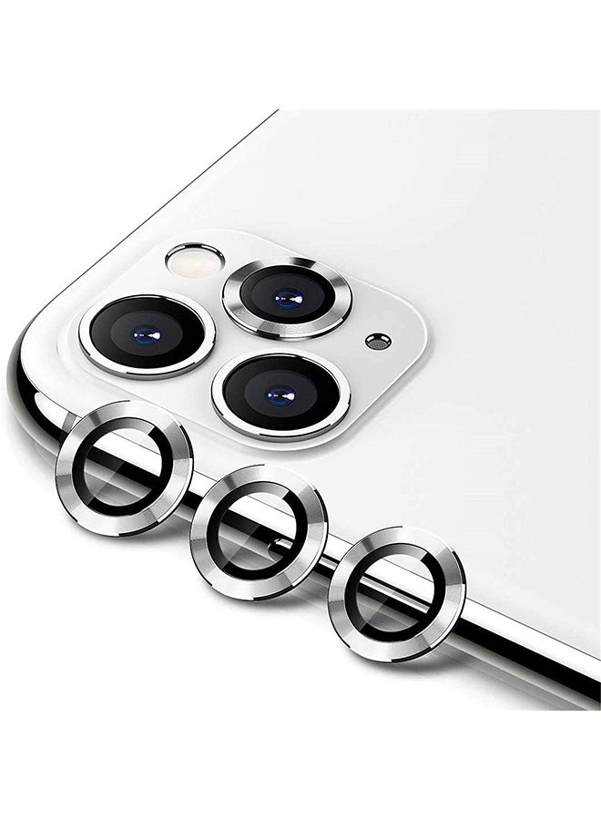 AMTCO 3-Piece Metal Camera Lens Protector For Apple iPhone 12 Pro Max/12 Pro/11 Pro Max/11 Pro Silver  - Image 1