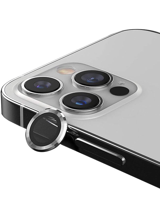 AMTCO 3-Piece Metal Camera Lens Protector For Apple iPhone 12 Pro Max/12 Pro/11 Pro Max/11 Pro Silver  - Image 2