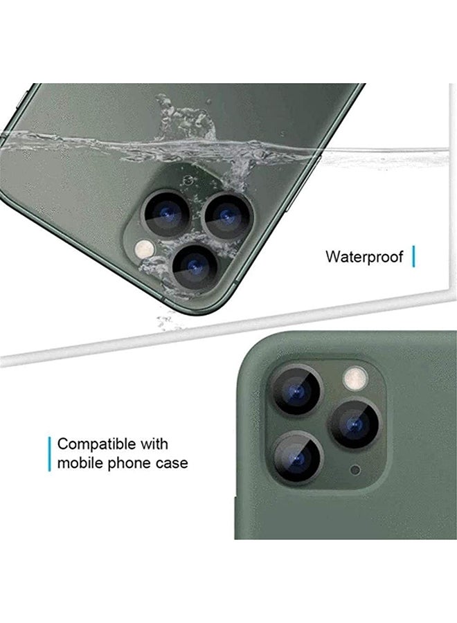AMTCO 3-Piece Metal Camera Lens Protector For Apple iPhone 12 Pro Max/12 Pro/11 Pro Max/11 Pro Silver  - Image 3