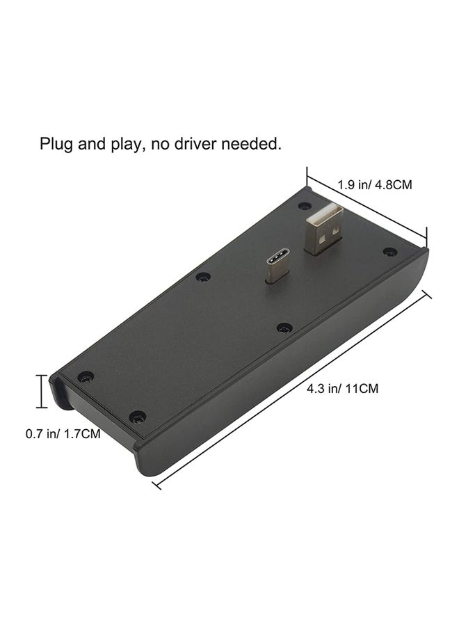 ماركة غير محددة محول موزع ب 5 منافذ USB 3.0 لجهاز بلايستيشن 5 أسود  - Image 4
