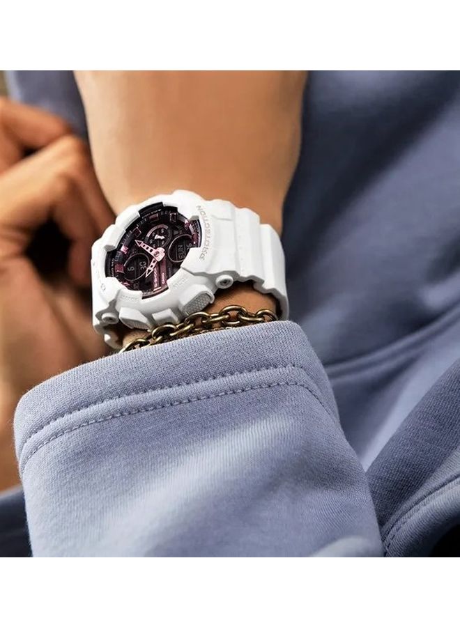 كاسيو ساعة جي - شوك رقمية وبعقارب بسوار من الراتنج طراز GMA-S140M-7ADR للنساء - Image 4