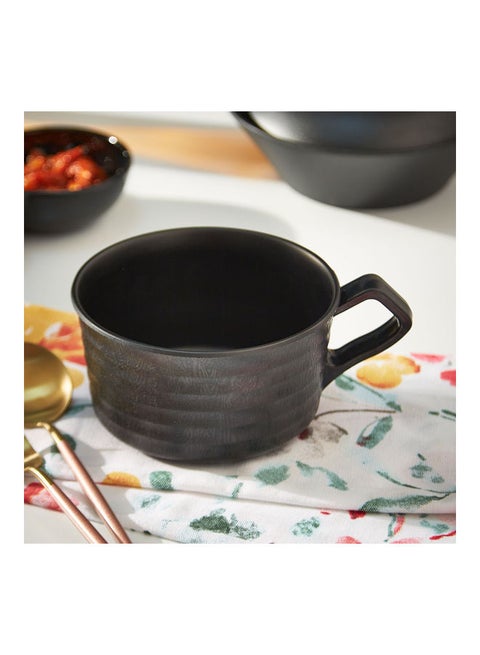 Noodles Bowl With Handle Black 13cm